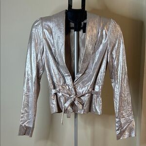 Twelfth Street by Cynthia Vincent Shimmering Silver Blazer
